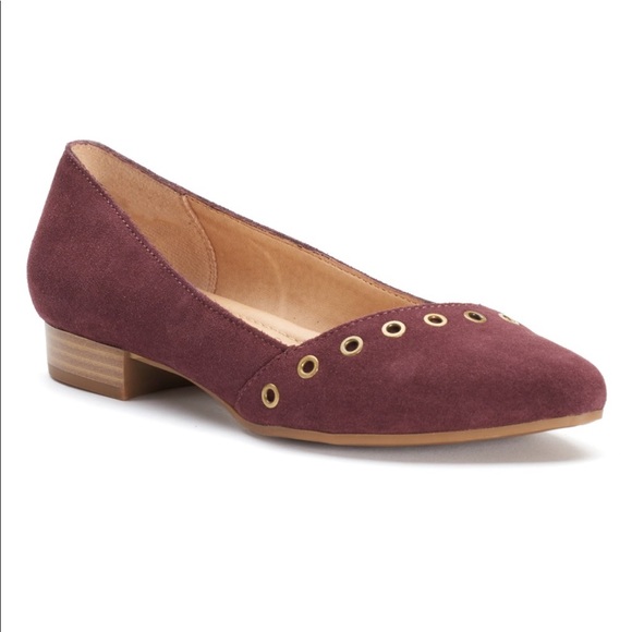 Sonoma Shoes - Sonoma Women’s Suede Flats Wine New